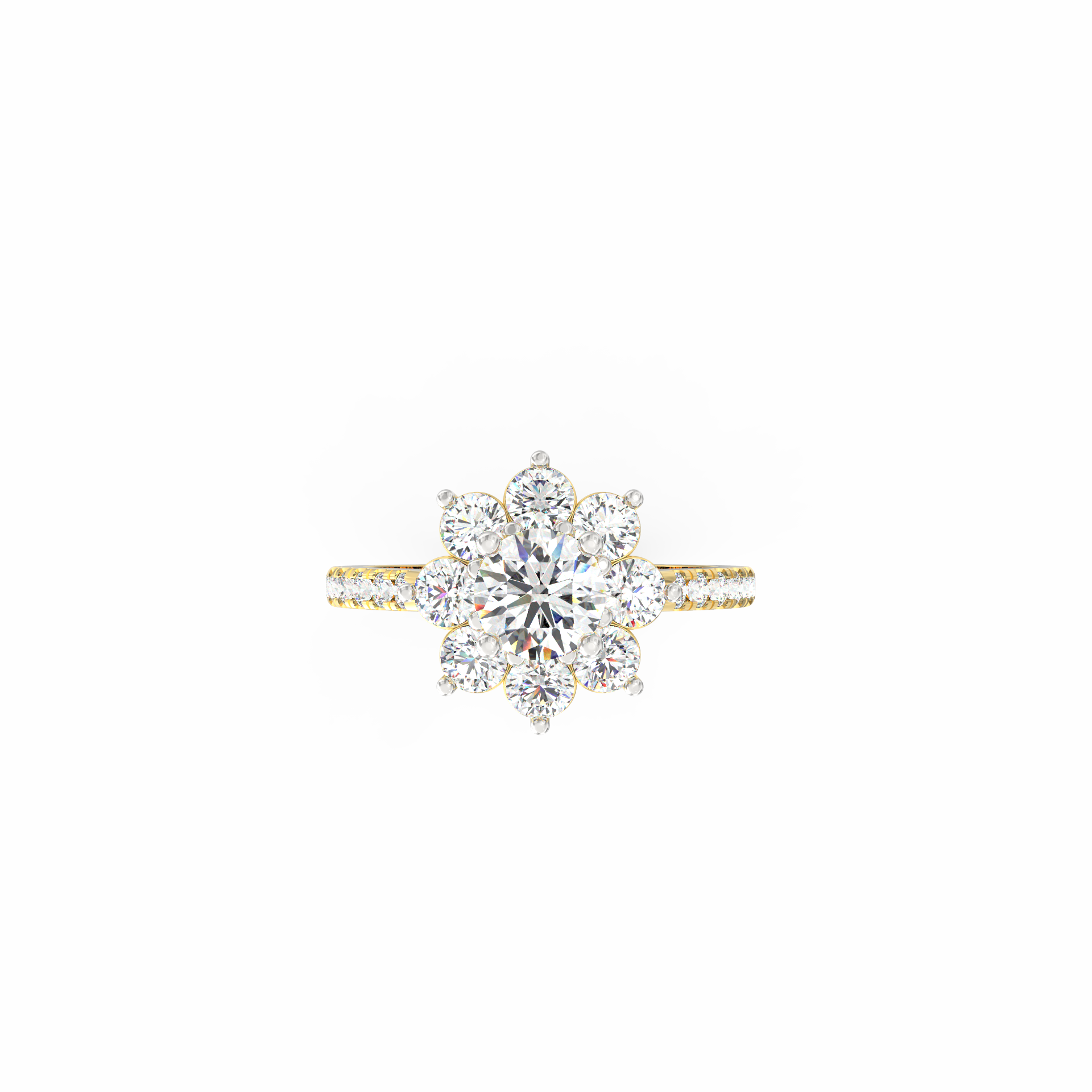 Samara Floral Halo Lab-Grown Diamond Ring