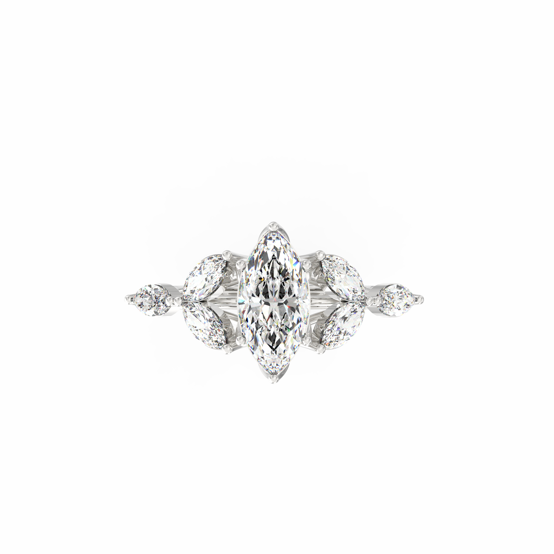 Eshani Marquise Cluster Lab-Grown Diamond Ring