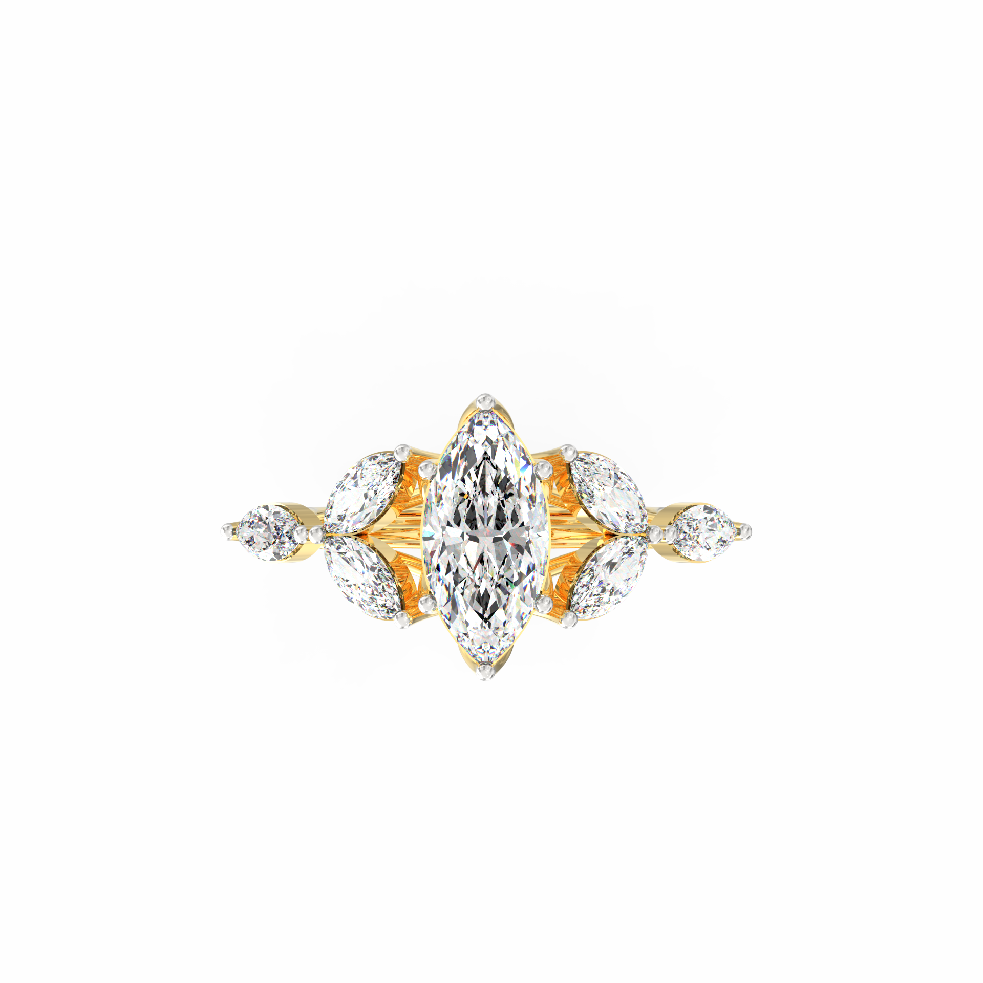 Eshani Marquise Cluster Lab-Grown Diamond Ring