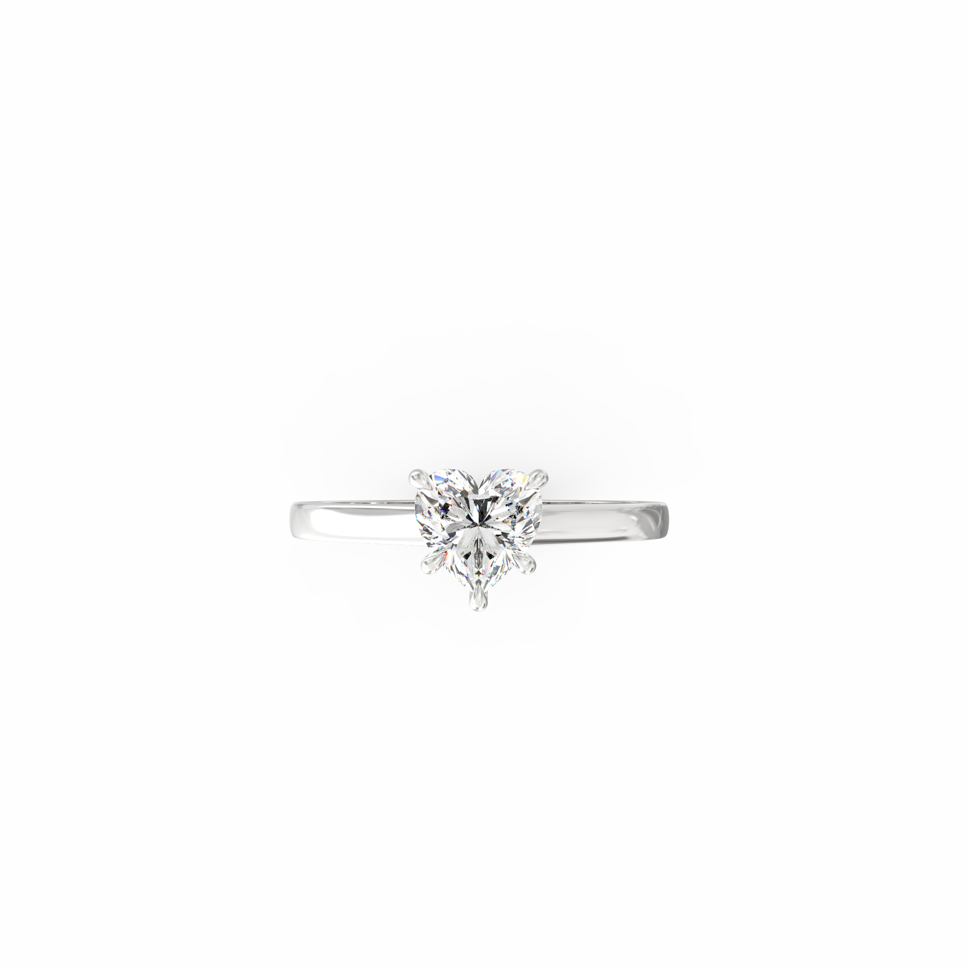 Ira Heart Solitaire Lab grown Diamond Ring