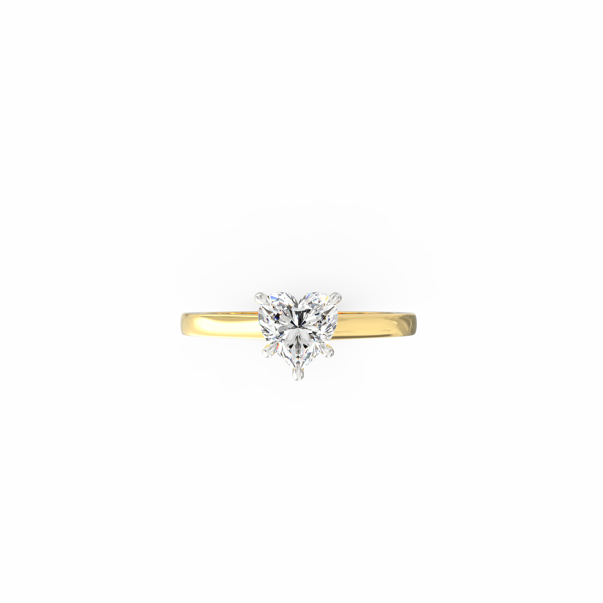 Ira Heart Solitaire Lab grown Diamond Ring