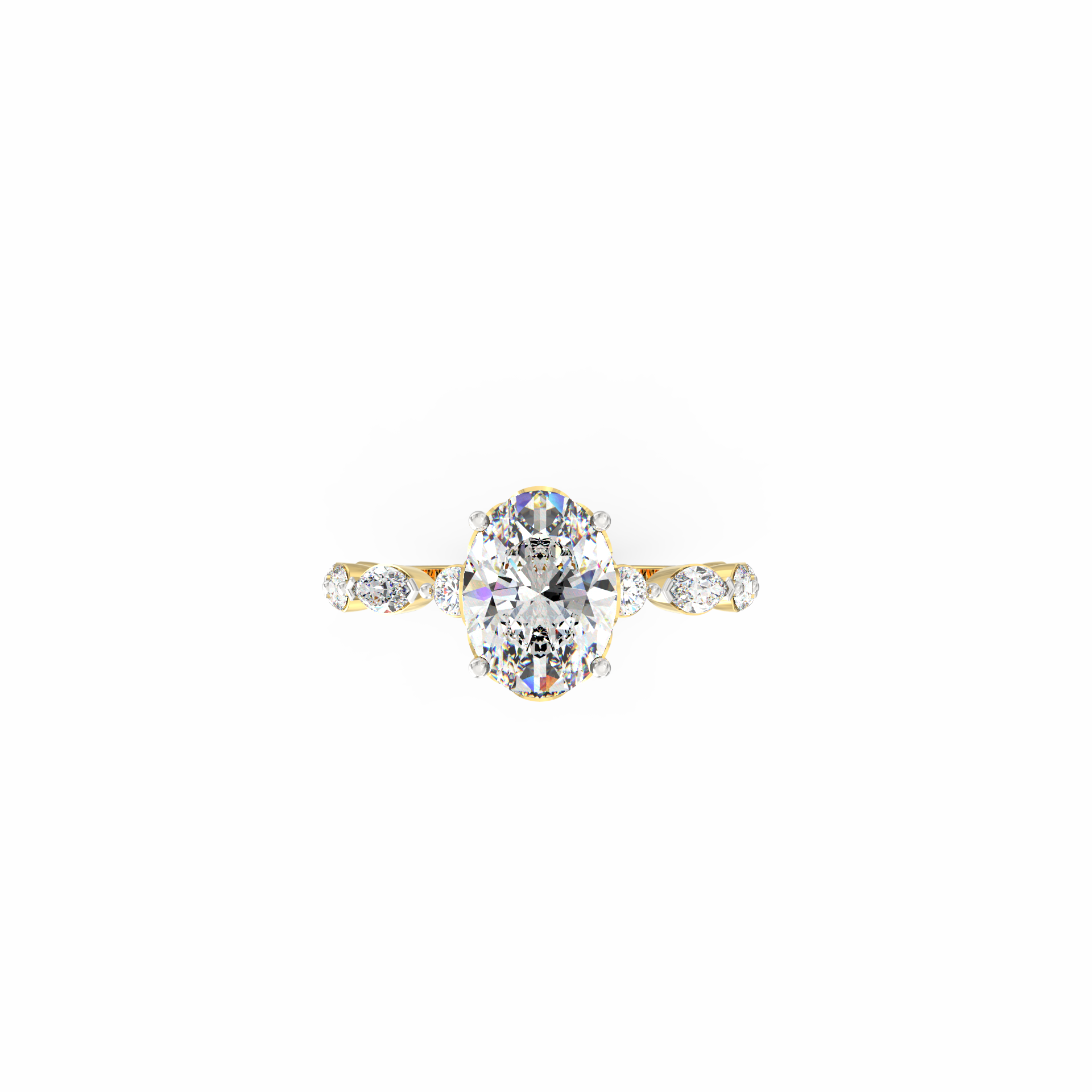 Navya 1.25 Ct Oval Solitaire Lab-Grown Diamond Ring