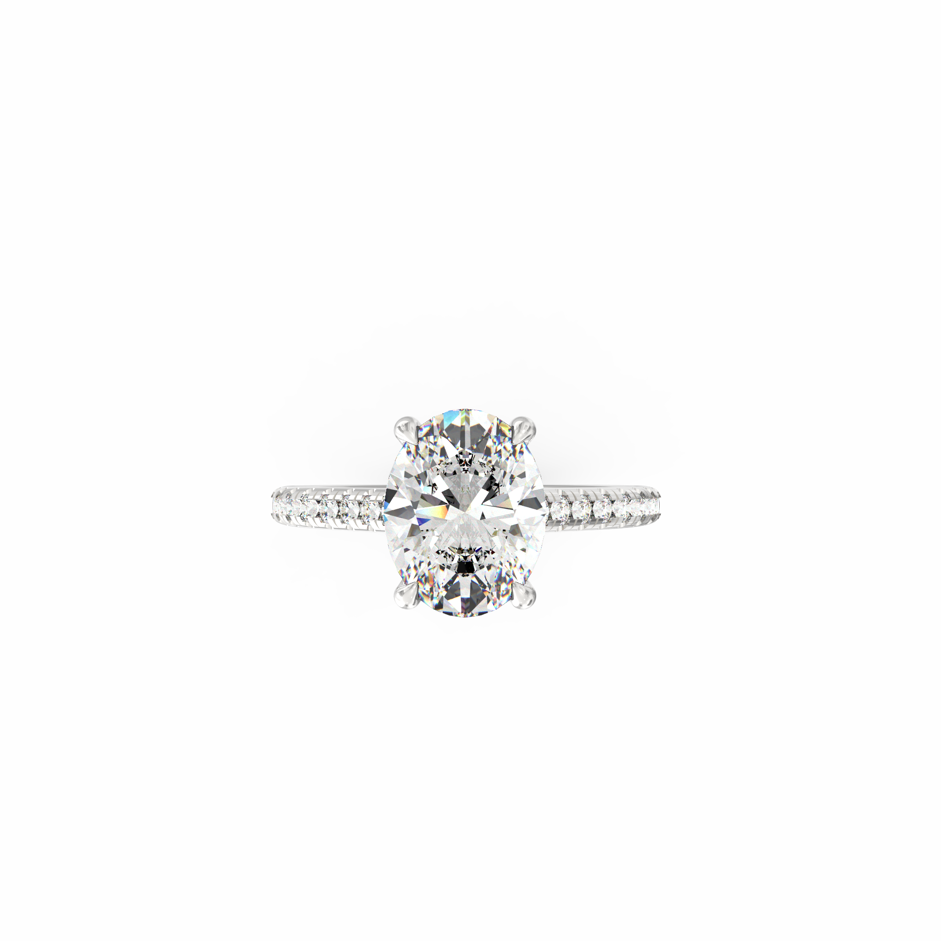 Ishya 2.00 Ct Oval Solitaire Lab-Grown Diamond Ring