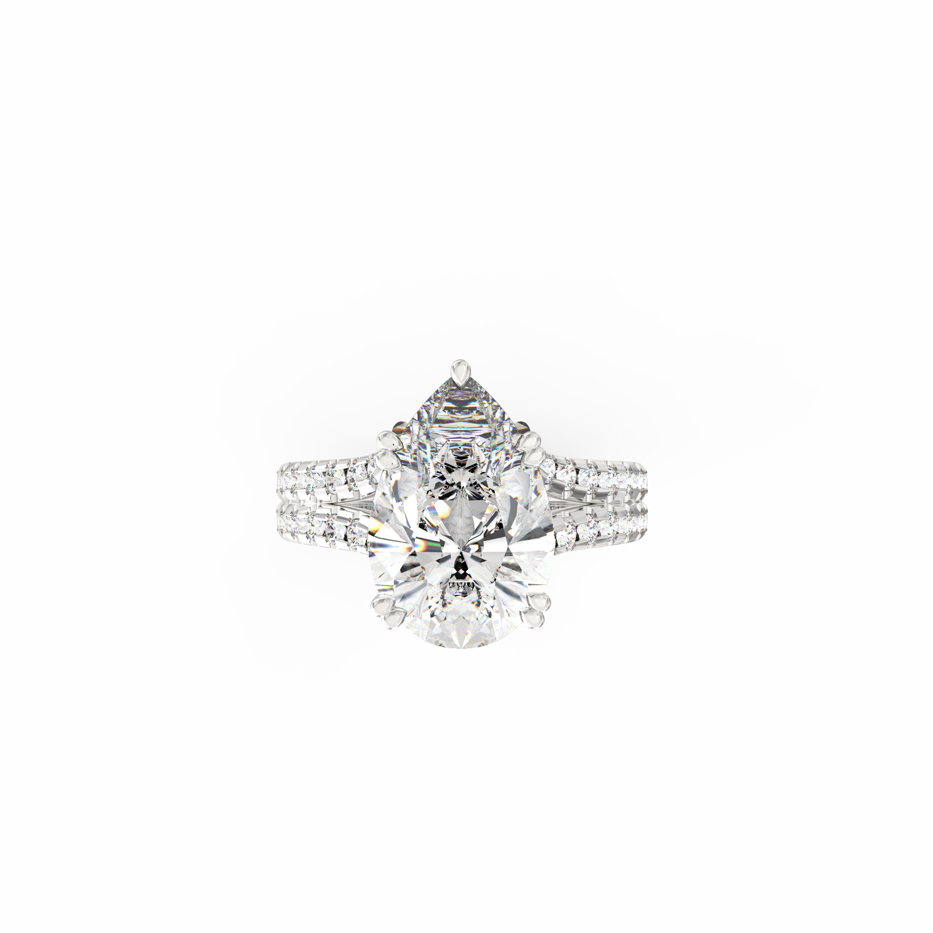 Trishna 3.00 Ct Pear Solitaire Lab-Grown Diamond Ring