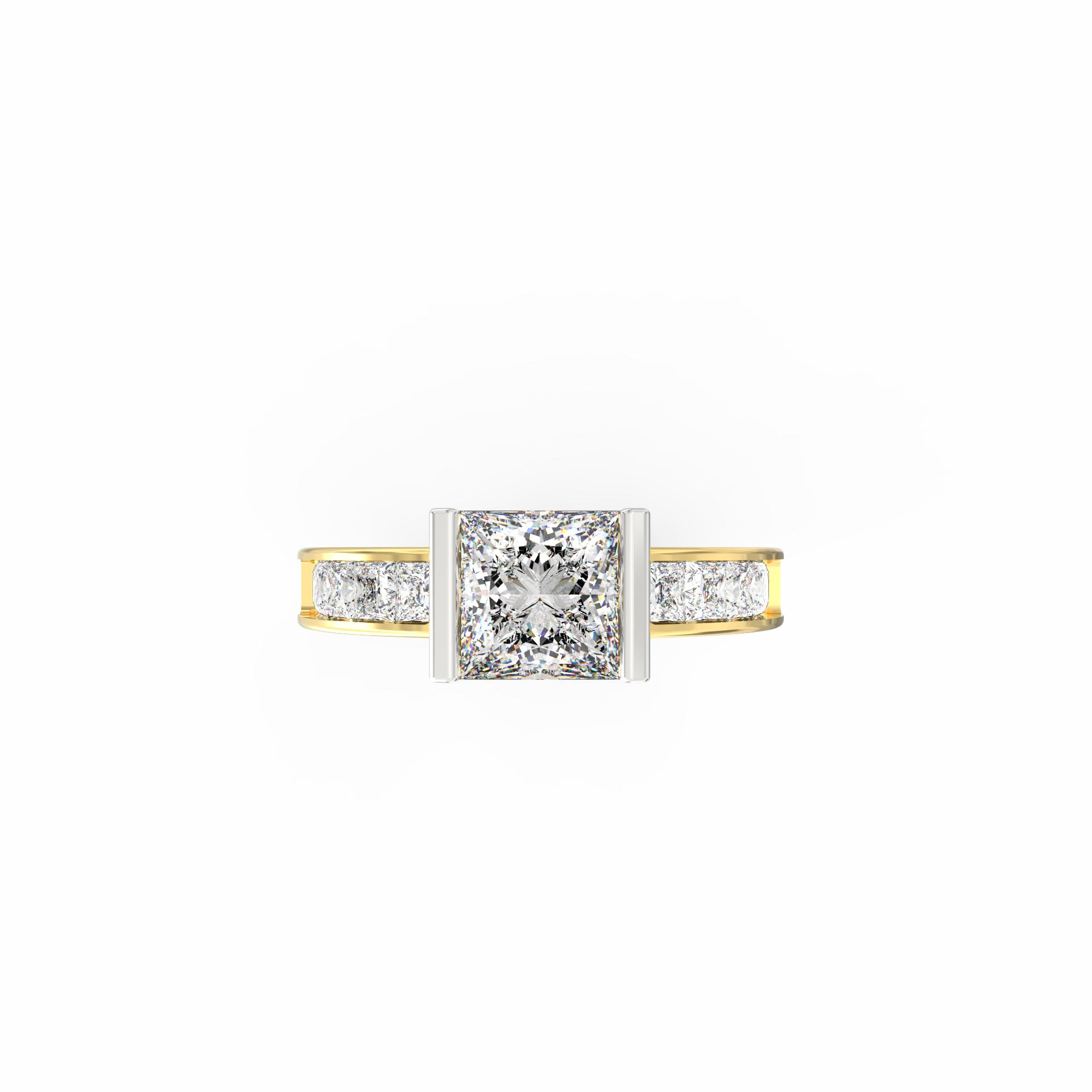 Varenya 1.50 Ct Princess-Cut Lab-Grown Diamond Ring