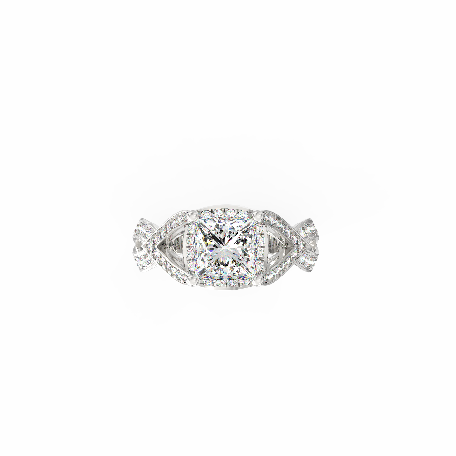 Padma 1.10 Ct Princess-Cut Lab-Grown Diamond Ring