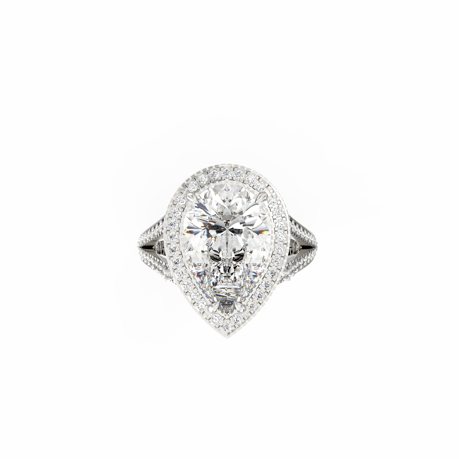 Elaria 3.10 Ct Pear Halo Lab-Grown Diamond Ring