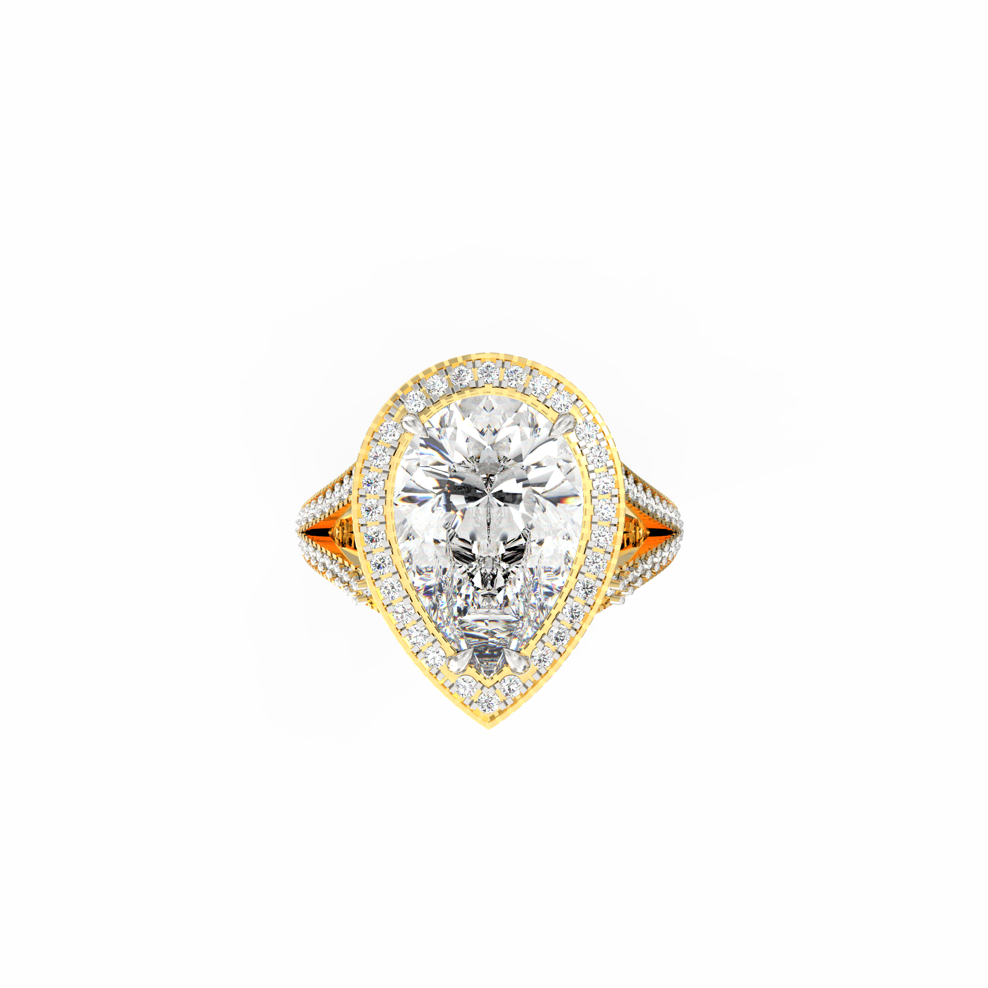 Elaria 3.10 Ct Pear Halo Lab-Grown Diamond Ring