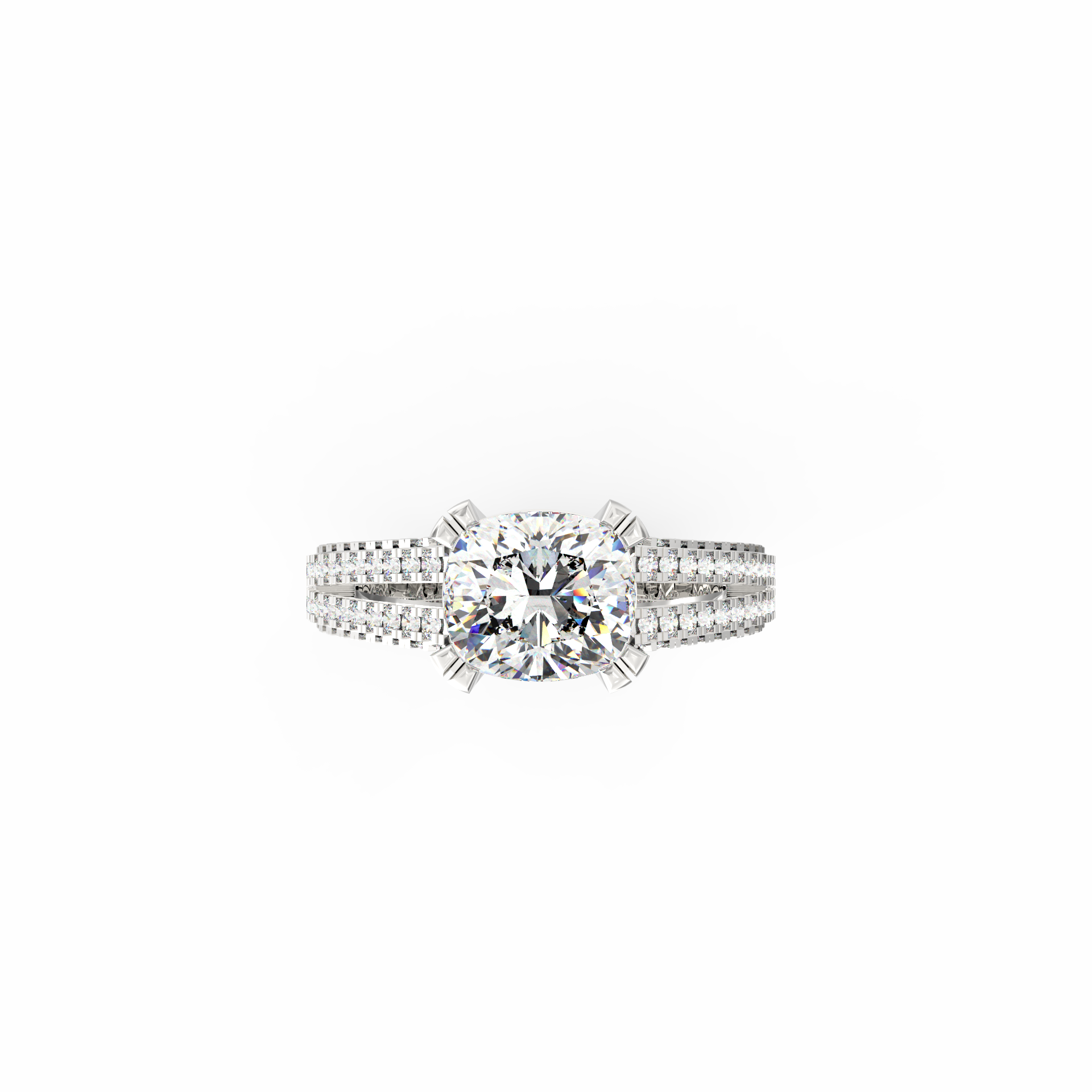 Lucenza 2.00 Ct Cushion Lab-Grown Diamond Ring