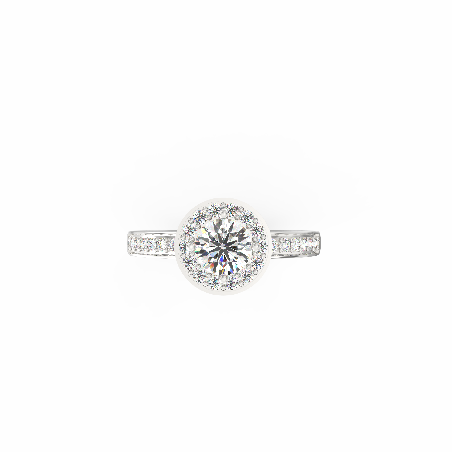 Luciana 0.50 Ct Round Lab-Grown Diamond Halo Ring