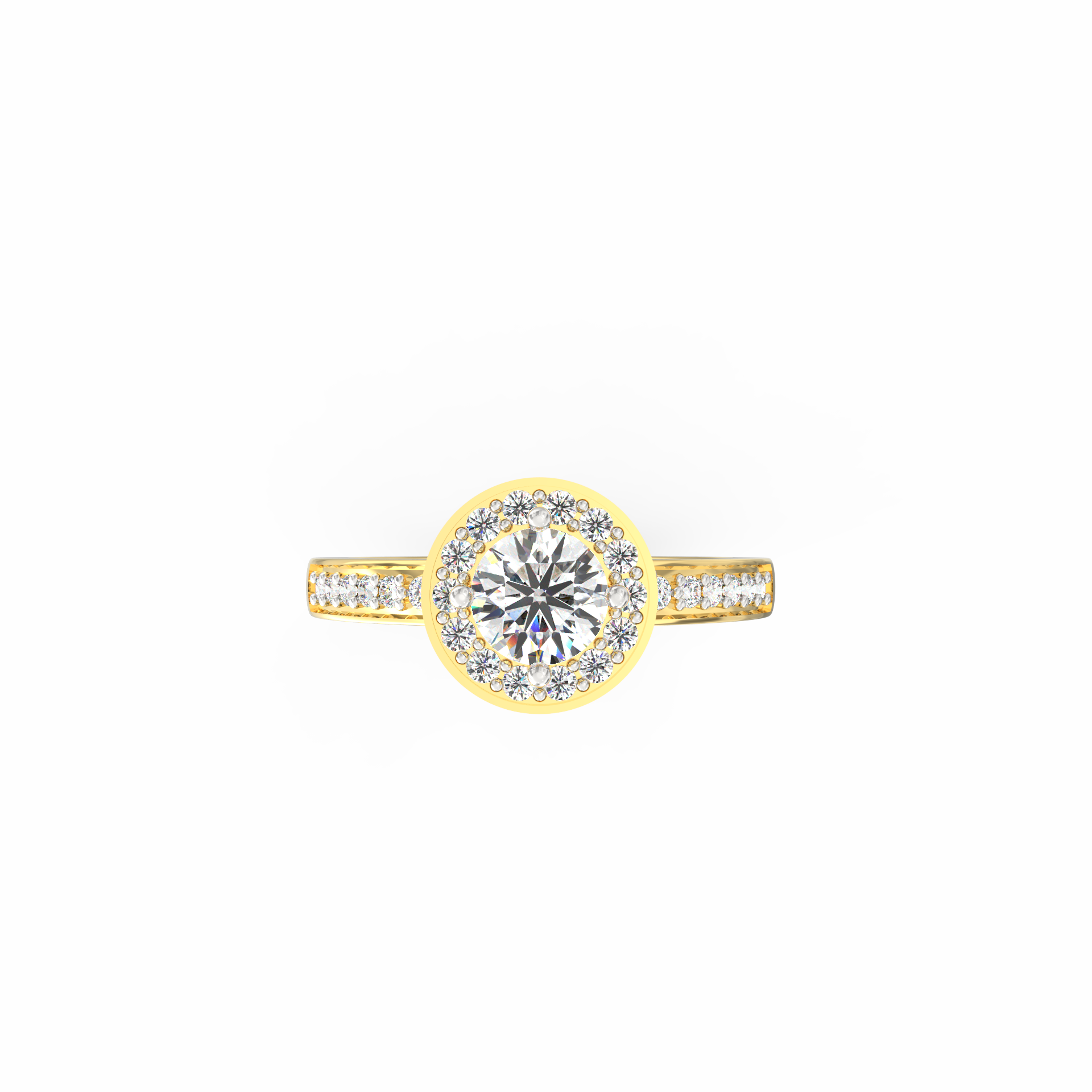 Auretta 0.75 Ct Round Lab-Grown Diamond Marquise Halo Ring