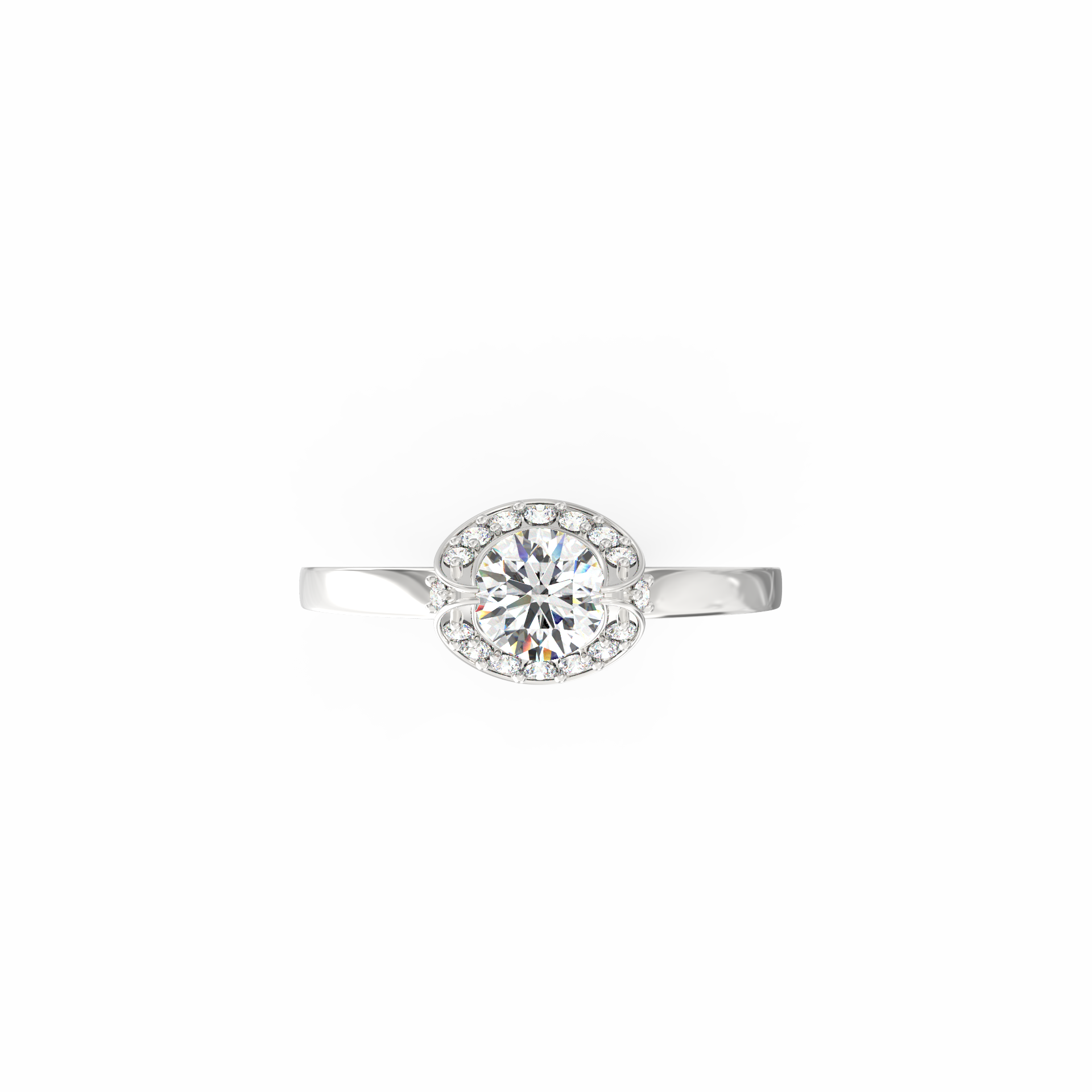 Luciana 0.50 Ct Round Lab-Grown Diamond Halo Ring