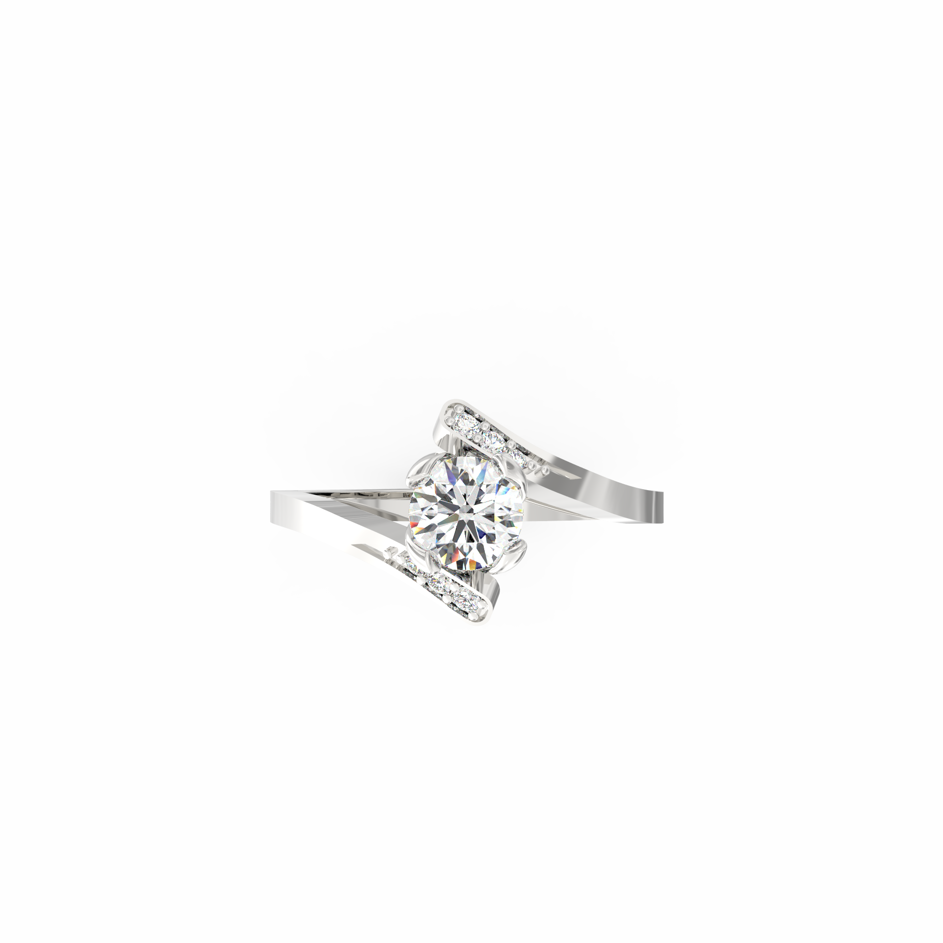 Serenità 0.50 Ct Round Lab-Grown Diamond Bypass Ring