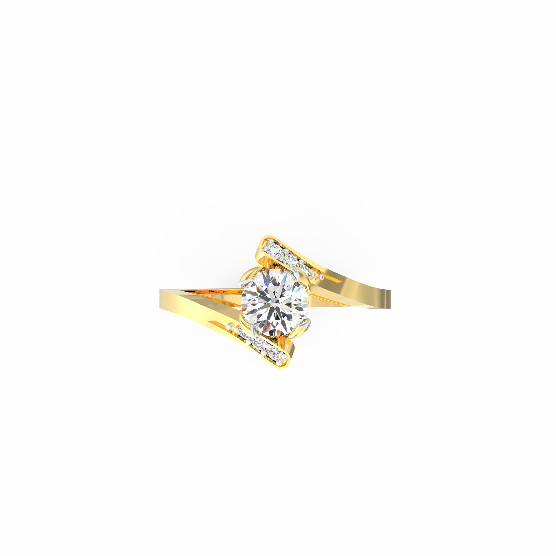 Serenità 0.50 Ct Round Lab-Grown Diamond Bypass Ring