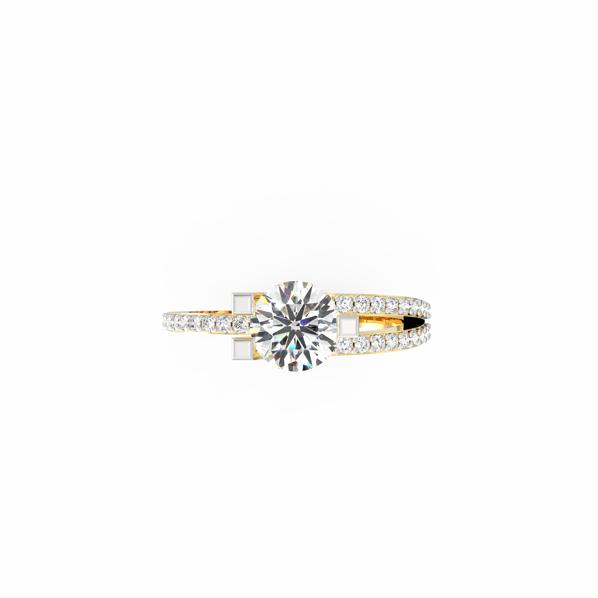 Vittoria 0.75 Ct Round Lab-Grown Diamond Split Shank Ring