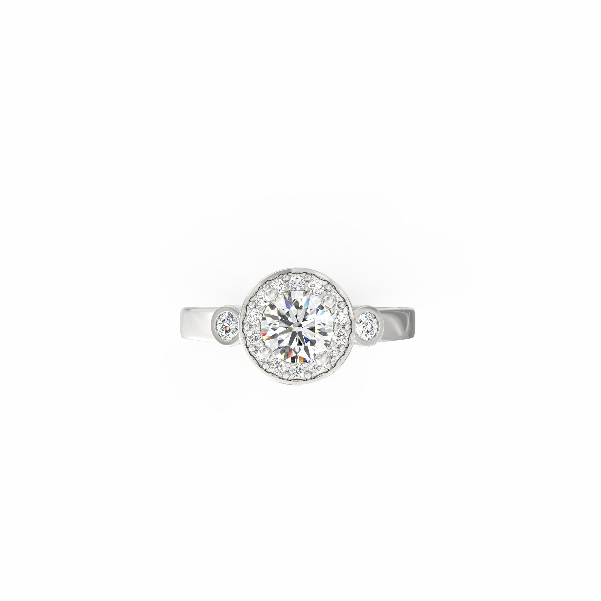 Lucina 0.50 Ct Round Halo Lab-Grown Diamond Ring