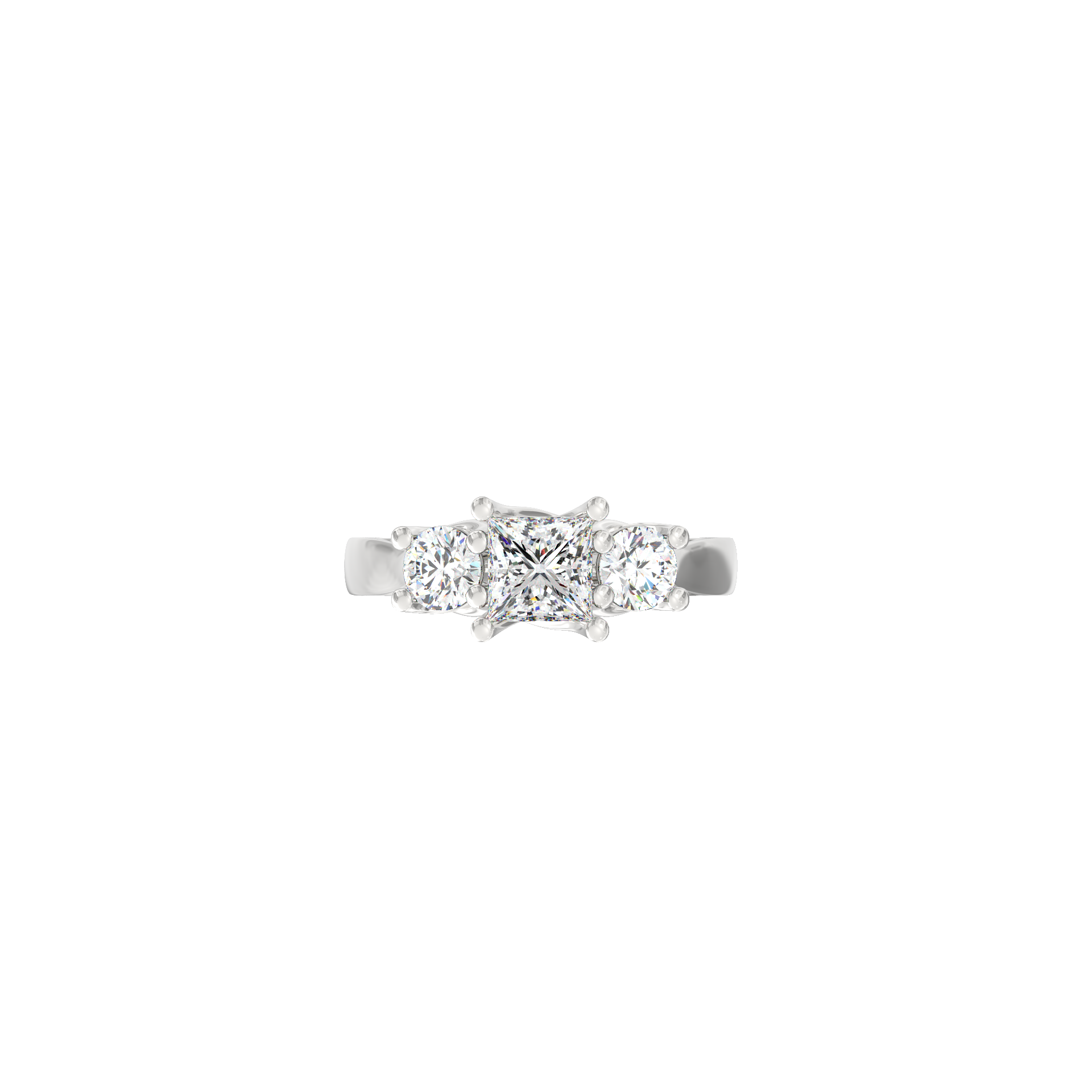 Trionfera 0.94 Ct Three-Stone Princess Lab-Grown Diamond Ring