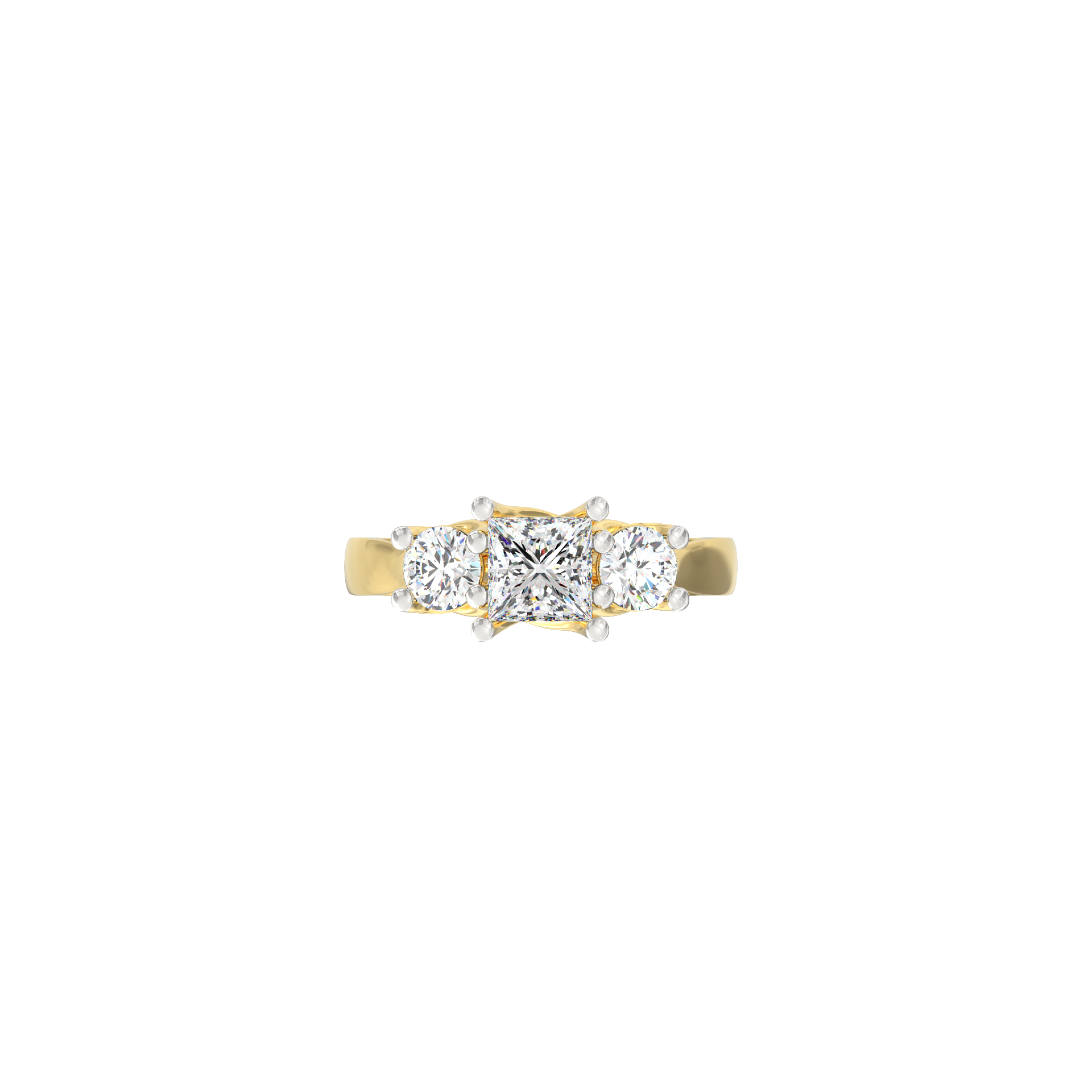 Trionfera 0.94 Ct Three-Stone Princess Lab-Grown Diamond Ring