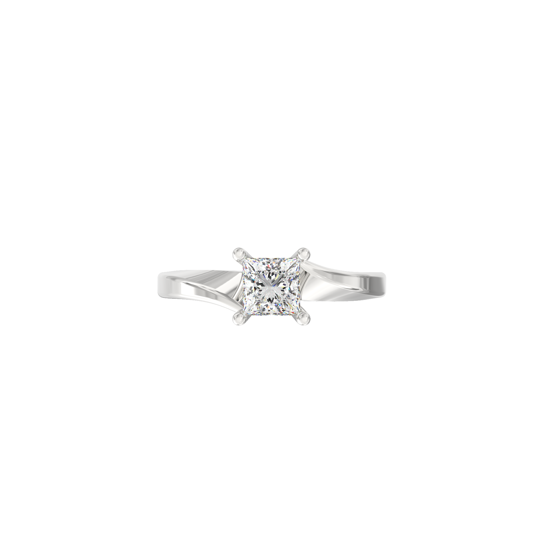 Bellara 0.50 Ct Princess Solitaire Lab-Grown Diamond Ring