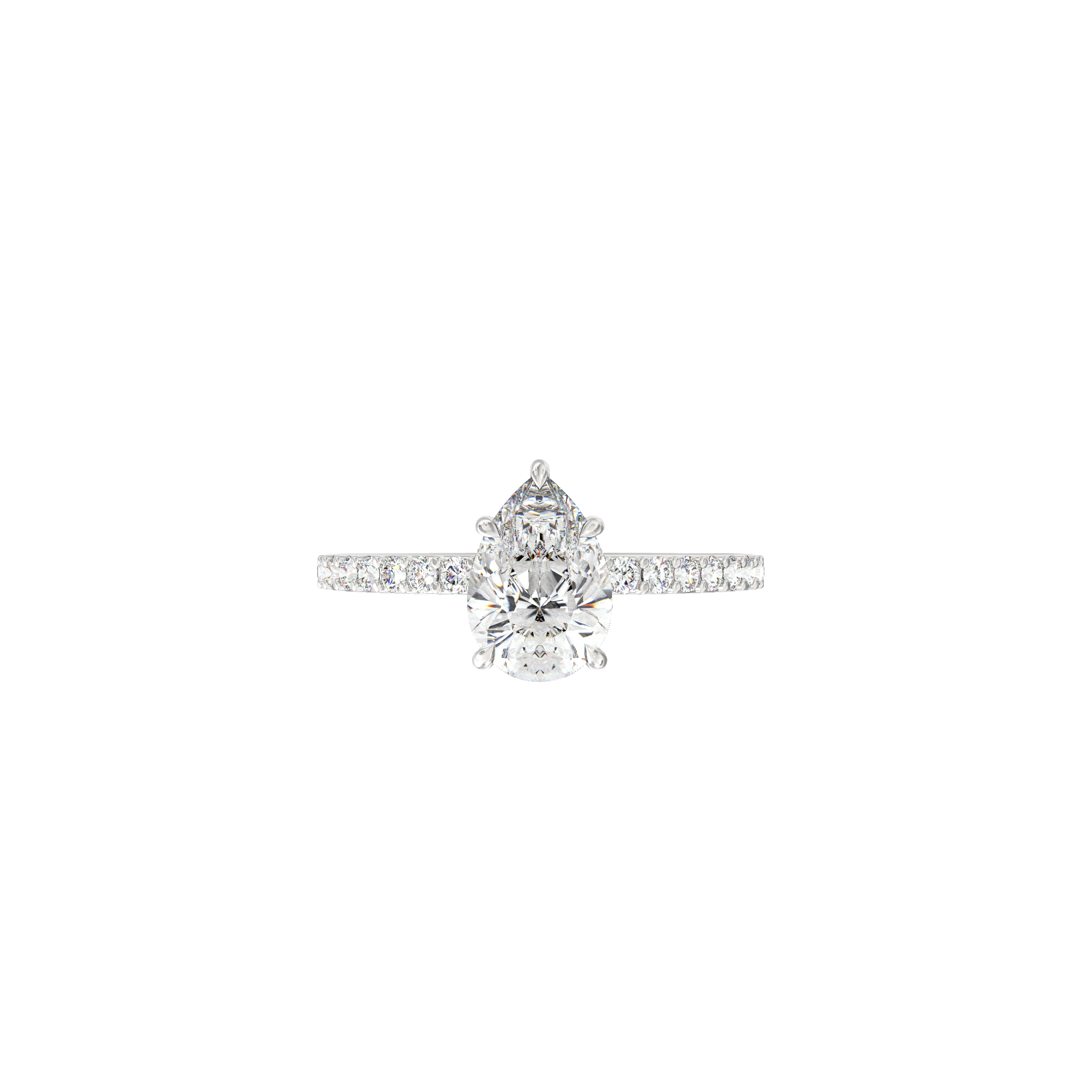 Fiore 1.00 Ct Pear Solitaire Lab-Grown Diamond Ring