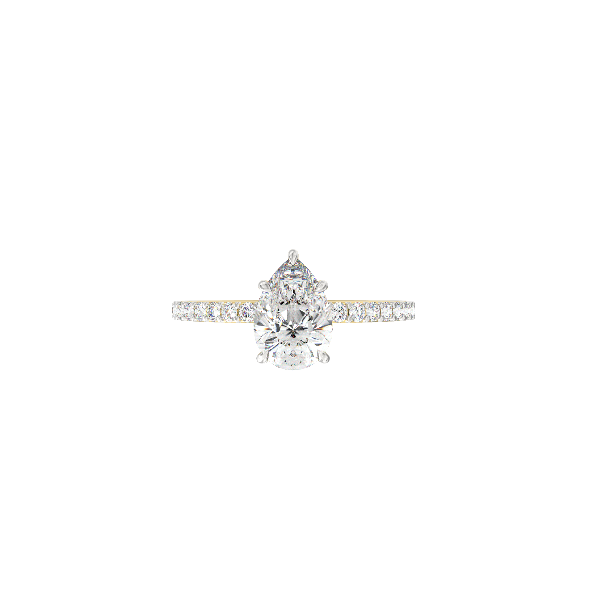 Fiore 1.00 Ct Pear Solitaire Lab-Grown Diamond Ring