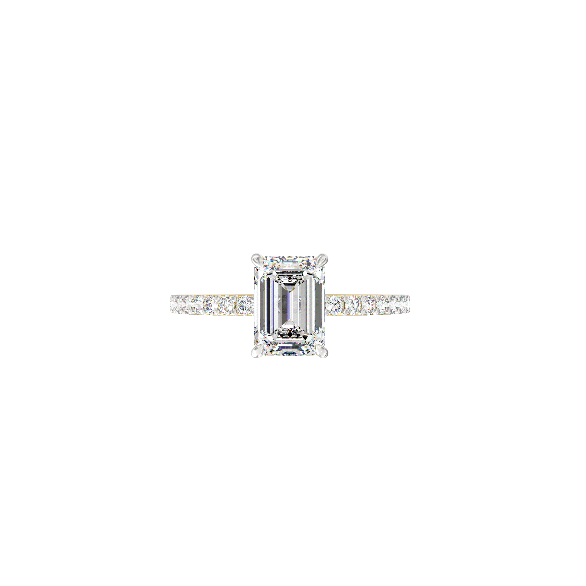 Lucente 1.00 Ct Emerald Solitaire Lab-Grown Diamond Ring