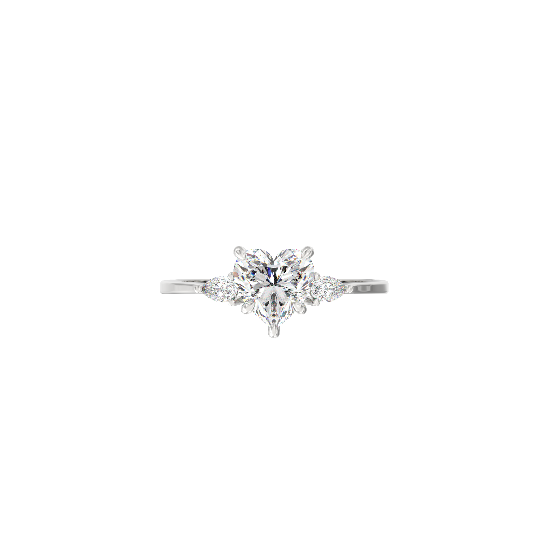 Amora 0.75 Ct Heart Solitaire Lab-Grown Diamond Ring