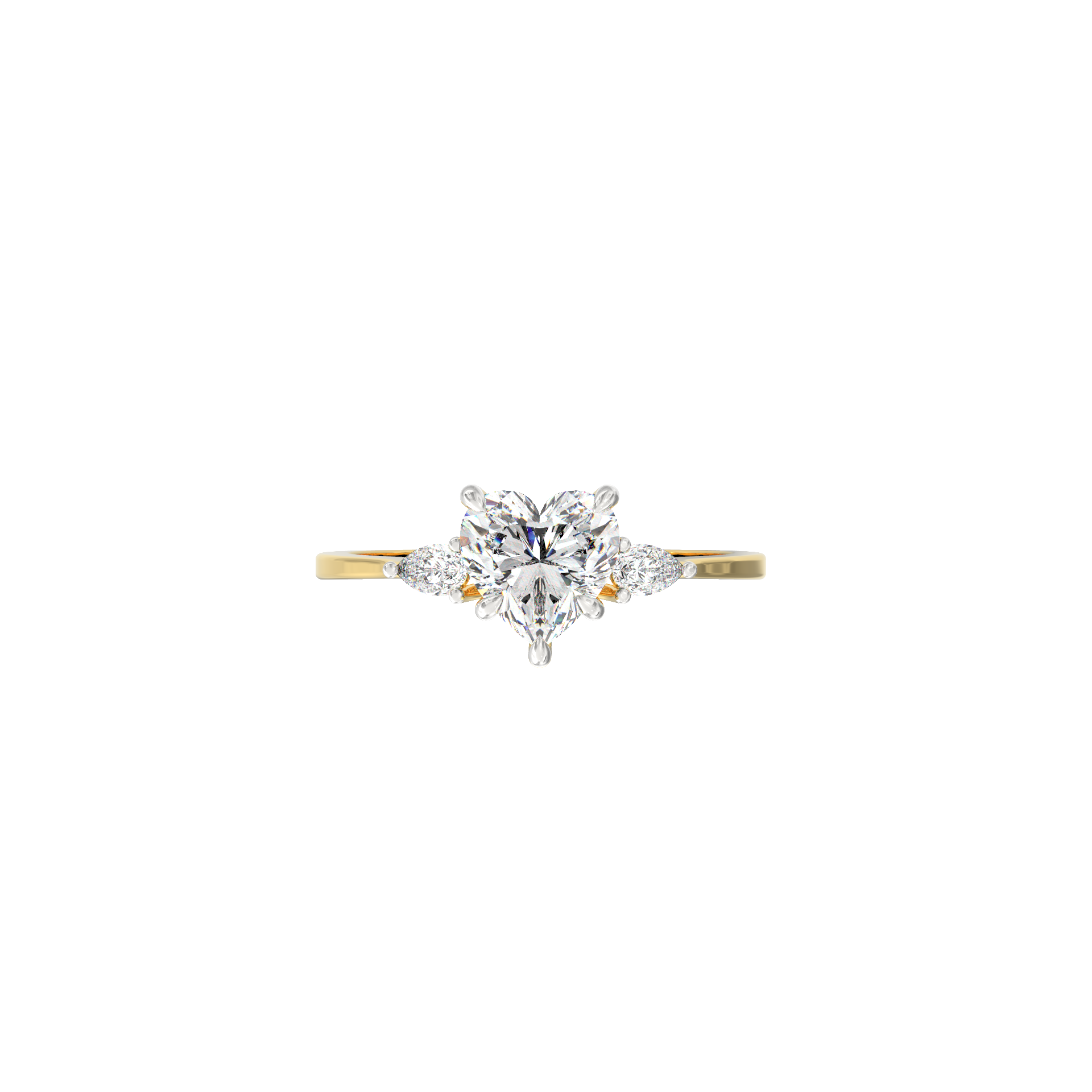 Amora 0.75 Ct Heart Solitaire Lab-Grown Diamond Ring
