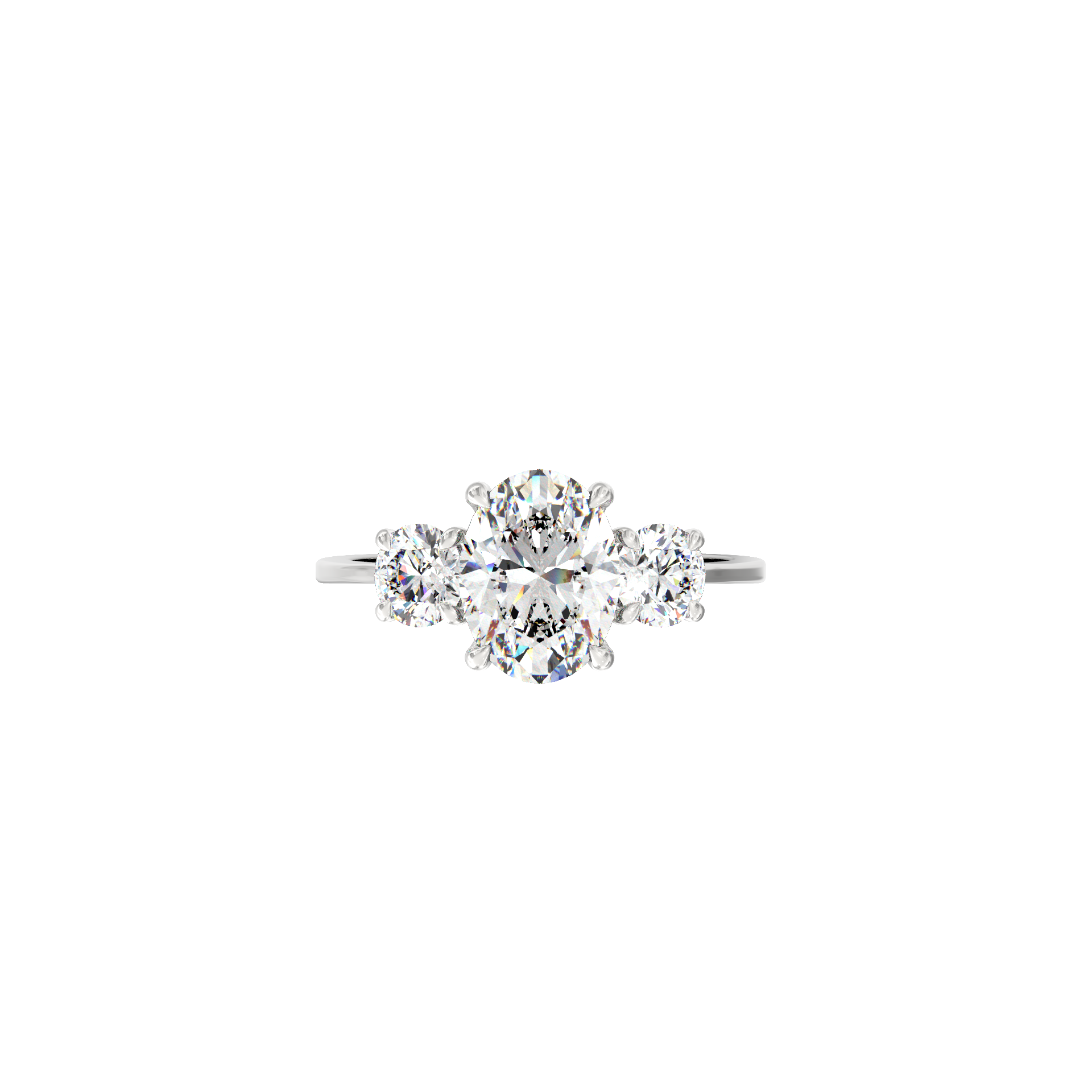 Seraphina 1.25 Ct Oval Three-Stone Lab-Grown Diamond Ring