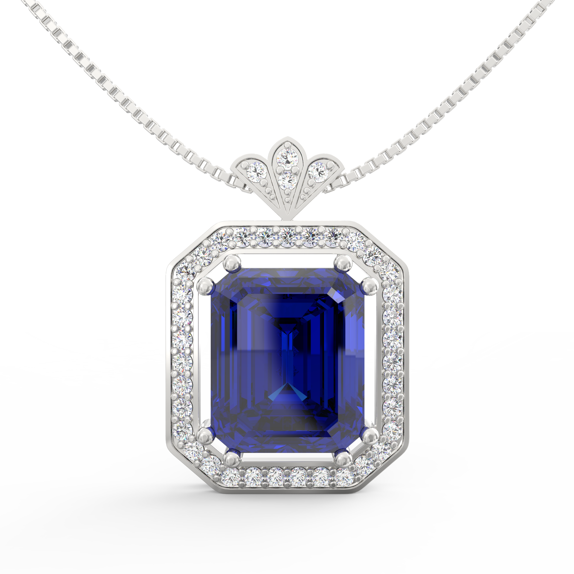 Vardhita Lab Grown Diamond Pendant in 925 Sterling Silver
