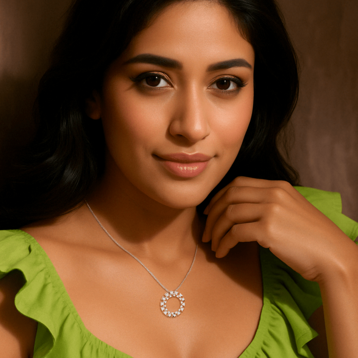 Lab Grown Diamond Pendant – Polaris Circle Design in BIS Hallmarked Gold