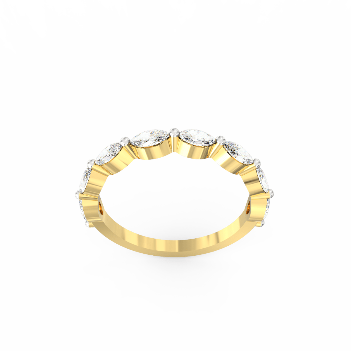 Ayanika Marquise Diamond Band – Gold Lab Grown Diamond Jewellery