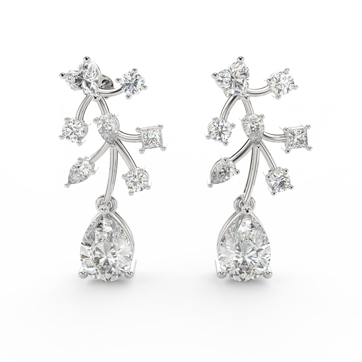 Aurelia – Lab Grown Diamond Floral Earrings Ayanika