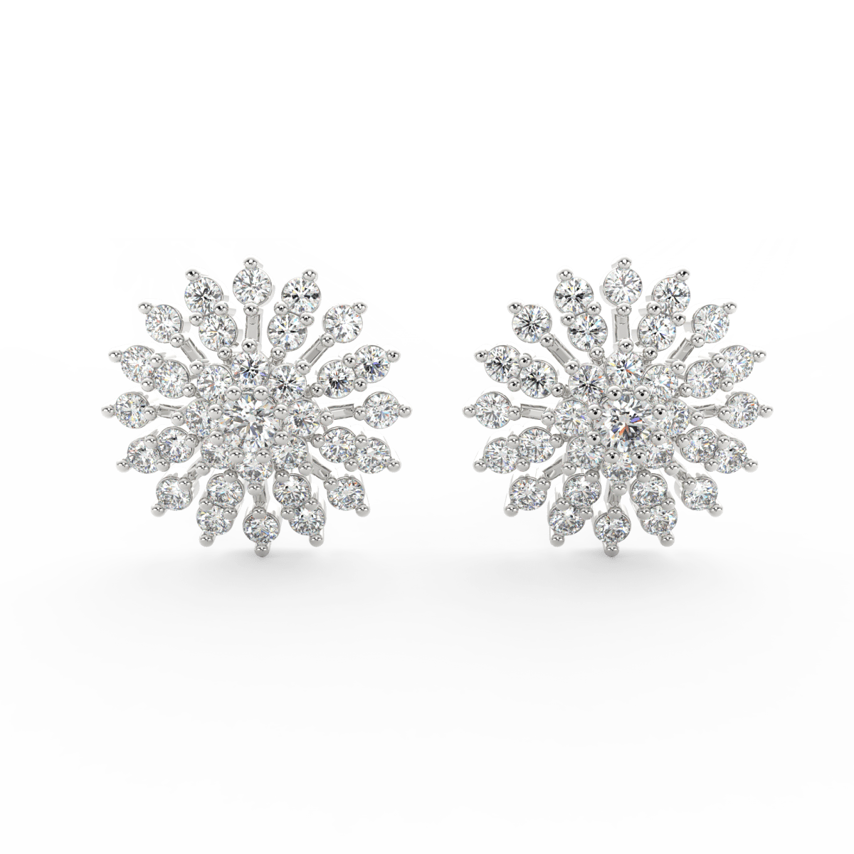Celeste Radiance – Lab Grown Floral Diamond Earrings Ayanika