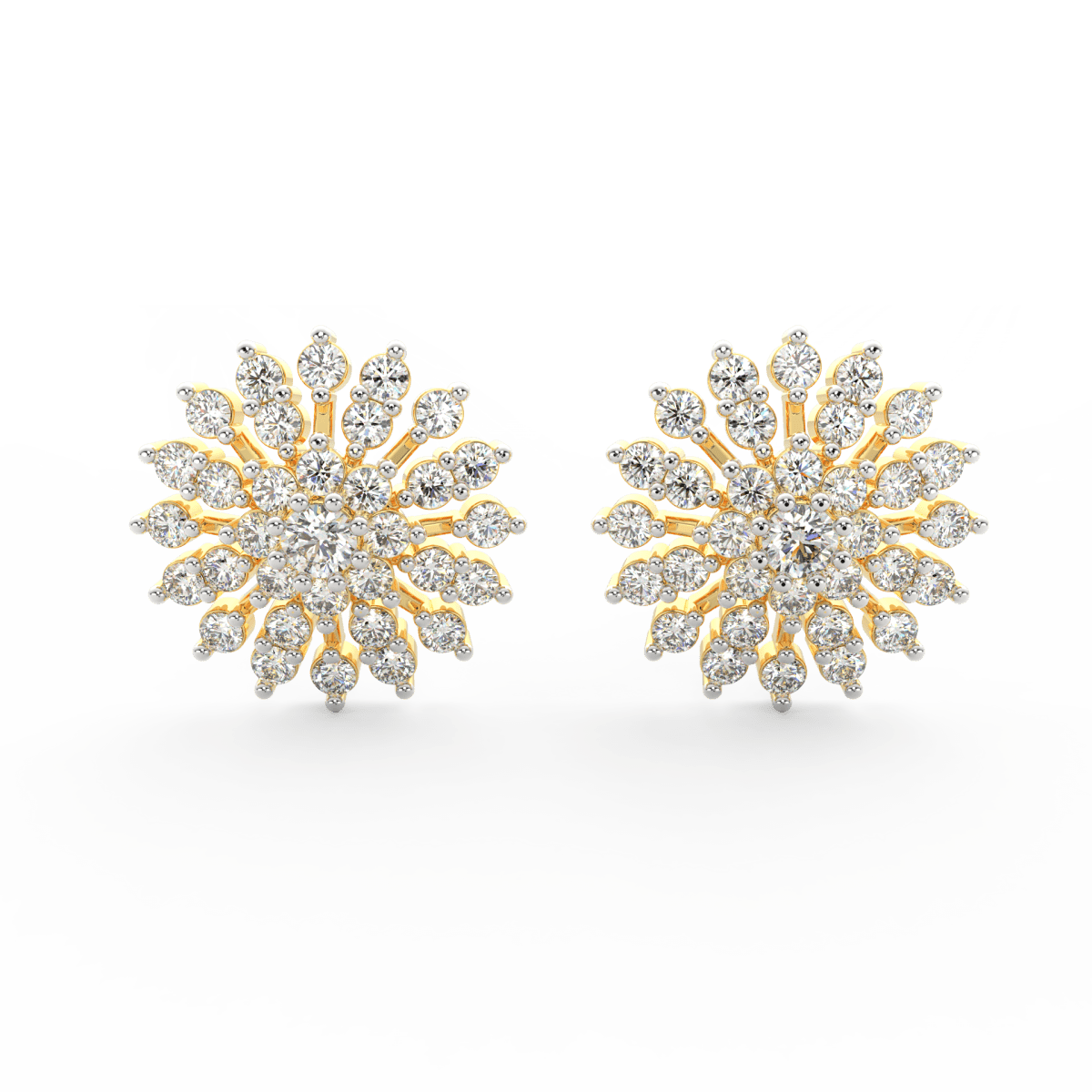 Lab Grown Diamond Earrings – Celeste Radiance Floral Ayanika