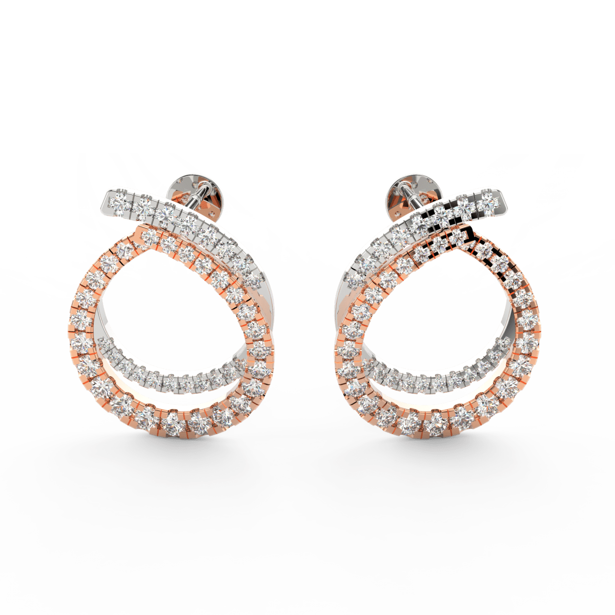 Lab Grown Diamond Earrings – Elysia Twist Design Ayanika
