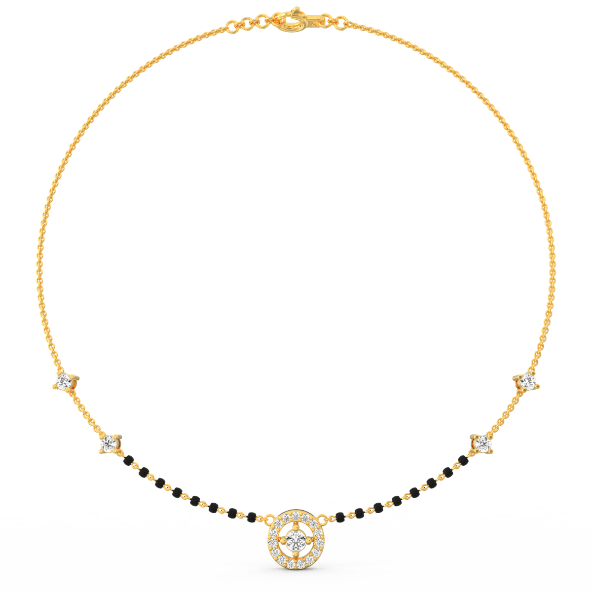 Lab Grown Diamond Mangalsutra – Halo Radiant Design Ayanika
