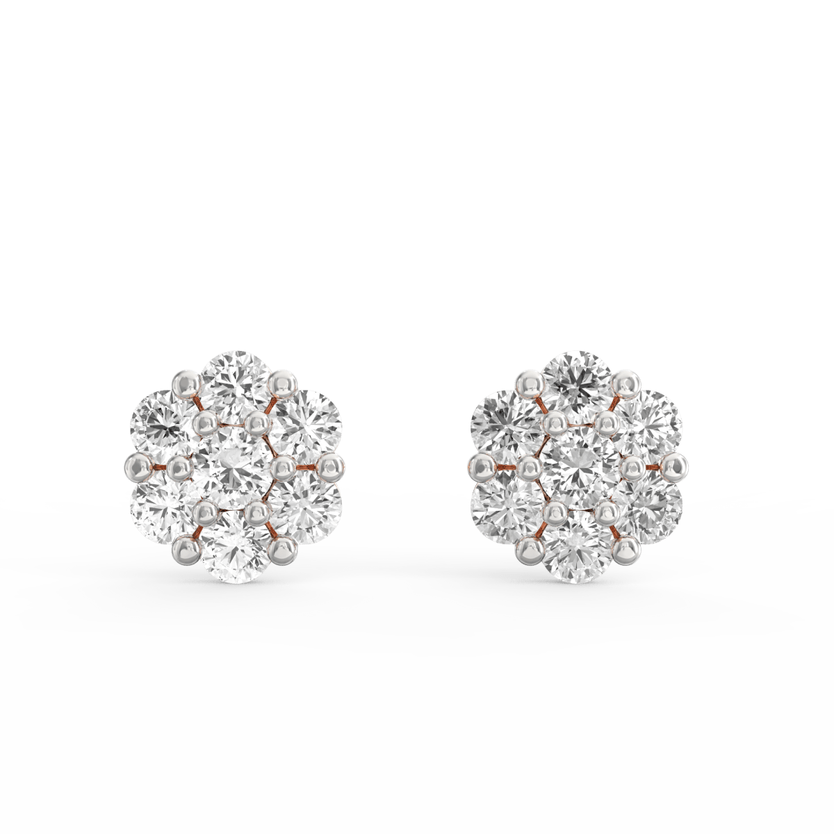 Lab Grown Diamond Earrings – Radiant Solitude Shimmering Stud