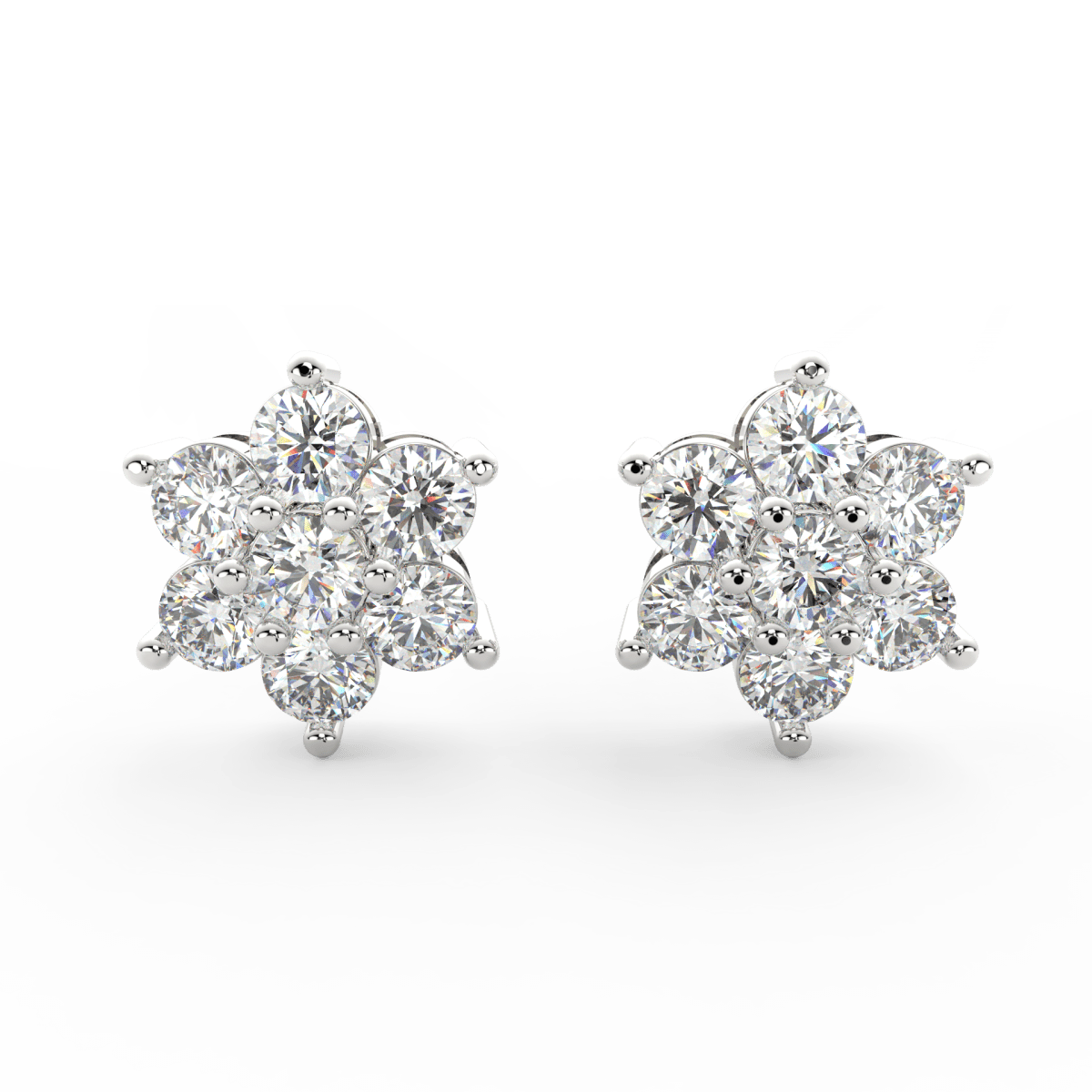 Saanvi – Lab Grown Floral Diamond Earrings Ayanika