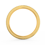 Side profile with smooth edges and perfectly set diamonds.
