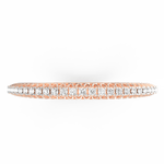 Top view of Celestial Charm bangle highlighting diamond alignment.

