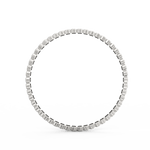 Side profile showing the smooth, polished white gold base.
