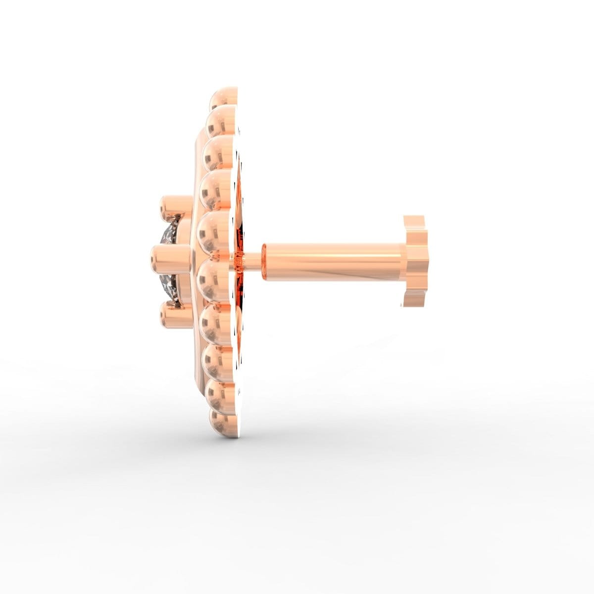 Minimalist lines and metal finish featured from the side.
