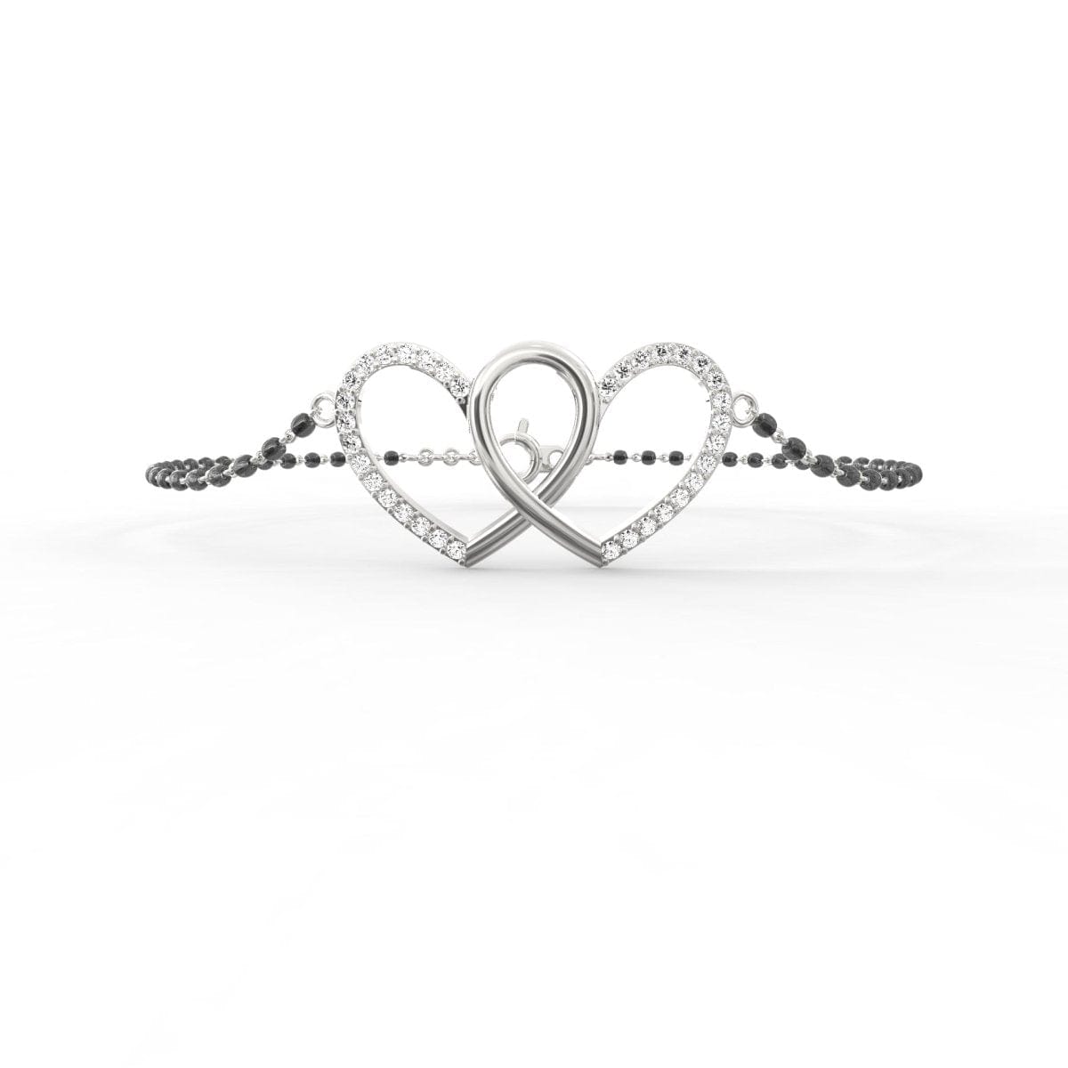 Elegant craftsmanship highlighted in the top of this white gold bangle.
