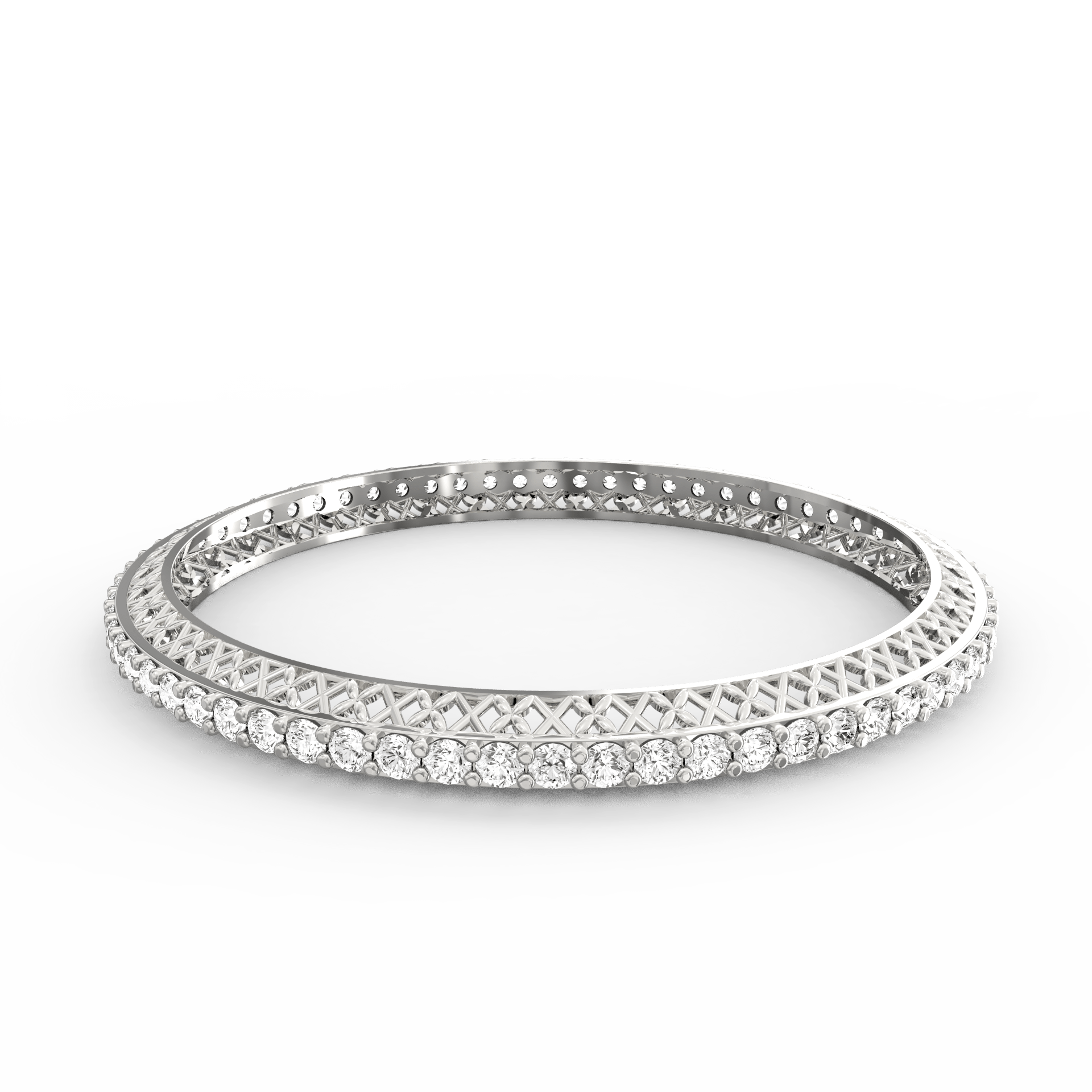 Lab Grown Diamond Bangle Shop Online at Ayanika