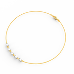 Rear view showing secure clasp and graceful finishing in yellow gold.
