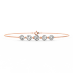 Elegant Radiance chain bracelet in rose gold with lab grown diamonds shining in the center.

