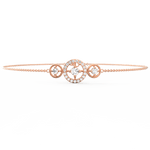 Front view of Luminous Elegance lab grown diamond bracelet in rose gold, with dainty sparkle.
