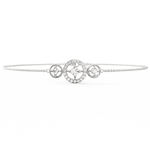 Front-facing image of Luminous Elegance bracelet in white gold with clean, minimal sparkle.
