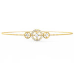 Front view of the Luminous Elegance lab grown diamond bracelet in yellow gold.
